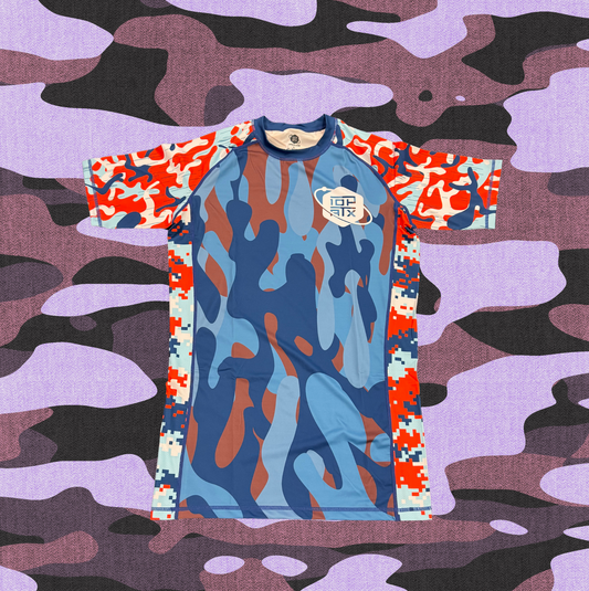 Summer Camo - BLUE | S/S Side Panel Rashguard