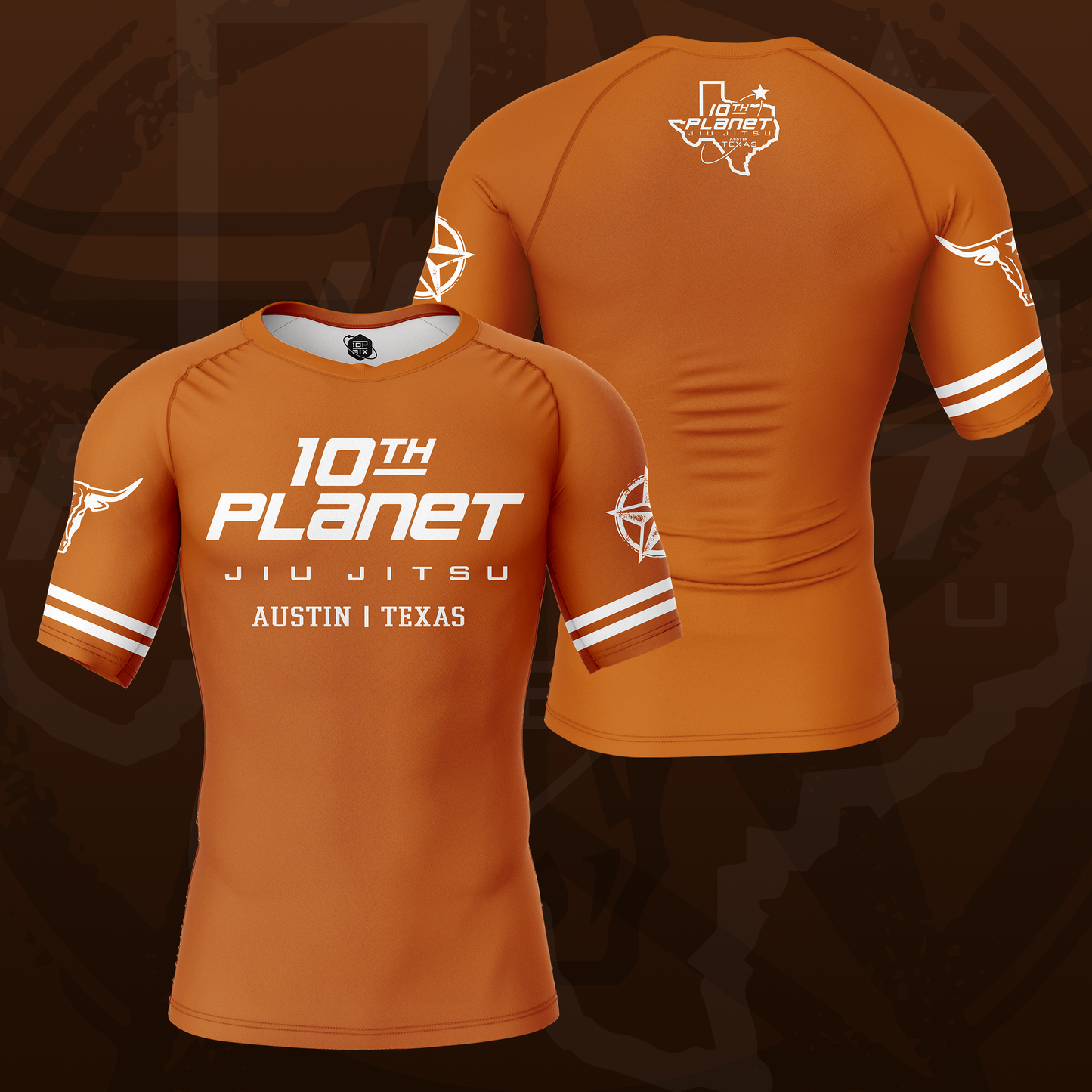 Longhorn S/S Rashguard (Orange)