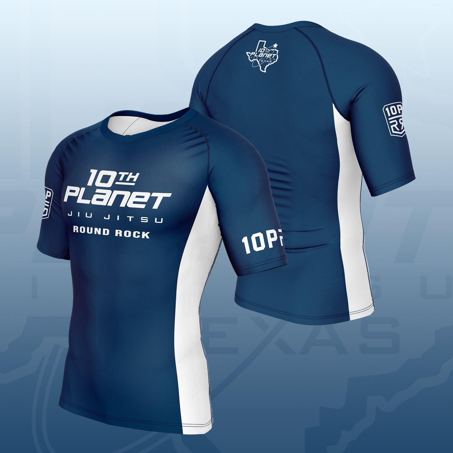 10P Round Rock (Navy Base) S/S Side Panel Rashguard