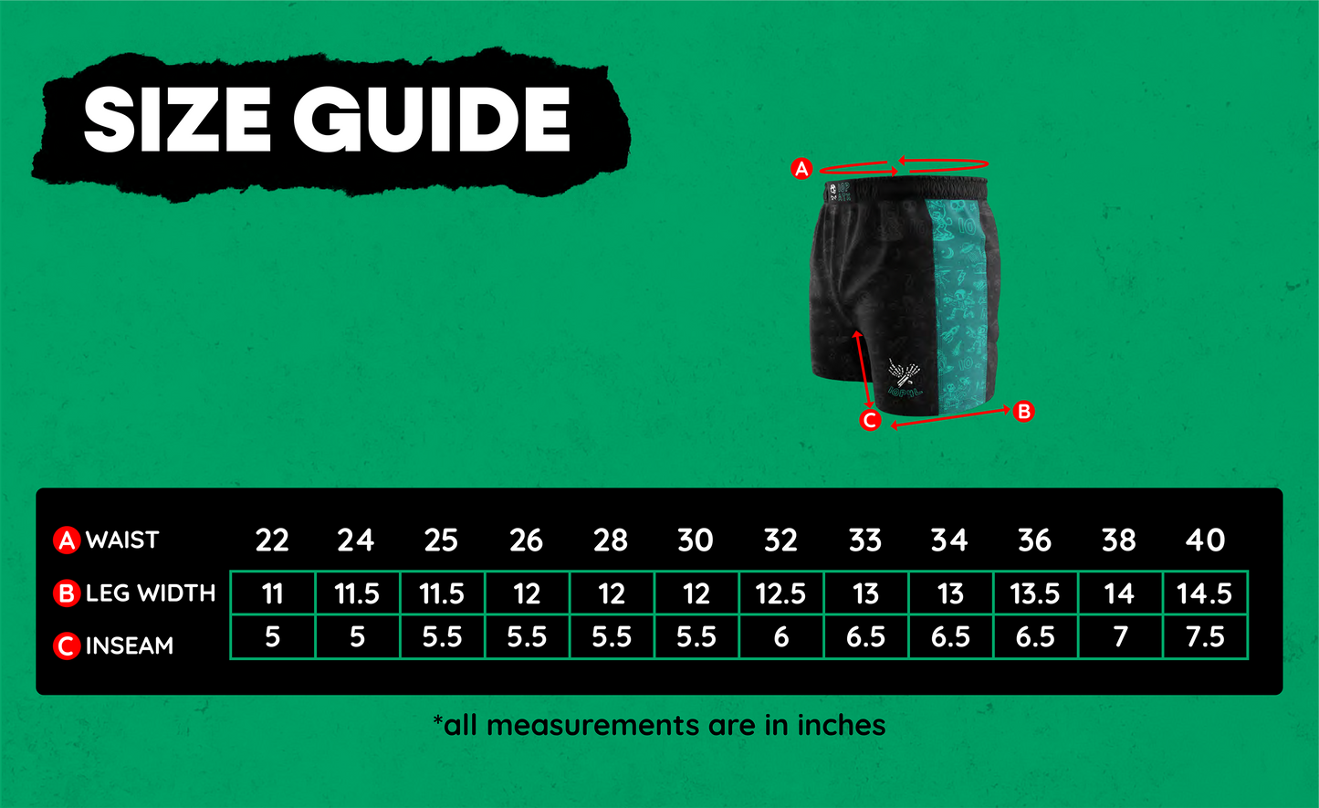 Dead Space (Teal) Velcro-Free Side Panel Shorts