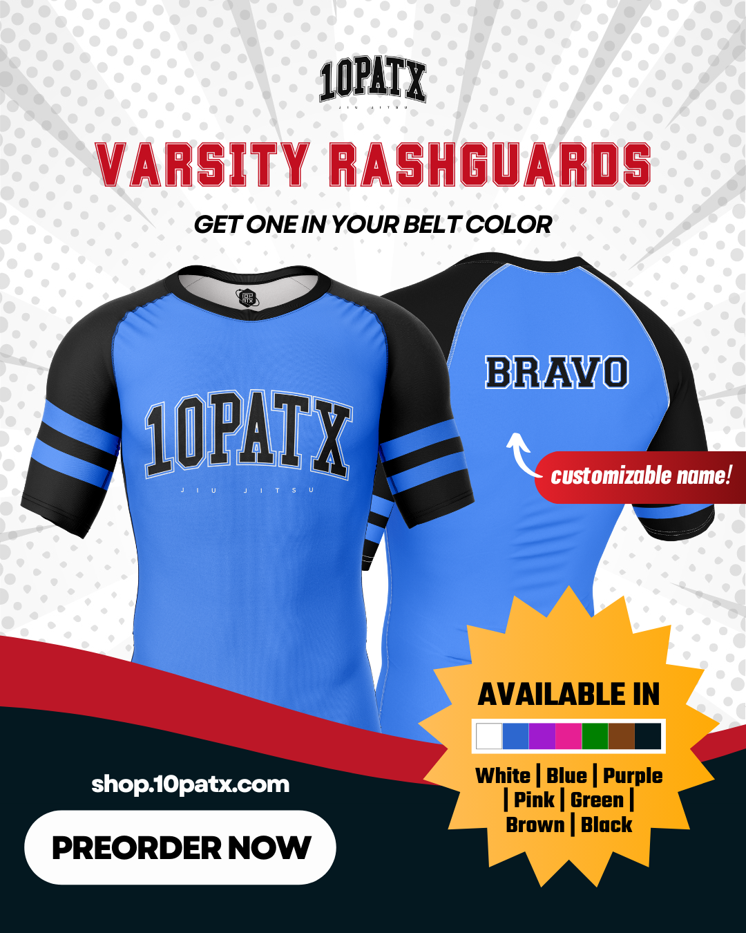 Varsity (CUSTOM) Side Panel Rashguard