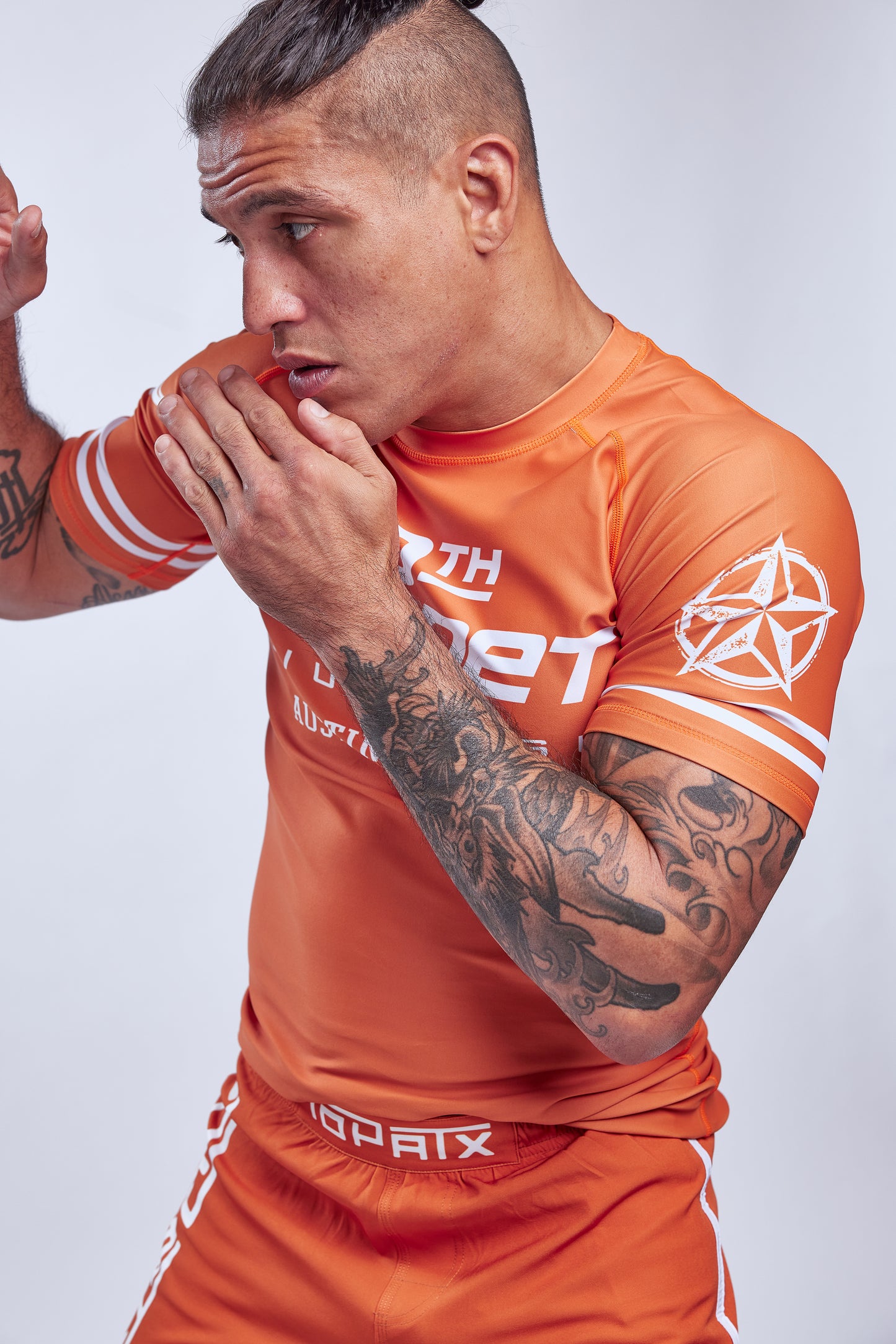 Longhorn S/S Rashguard (Orange)