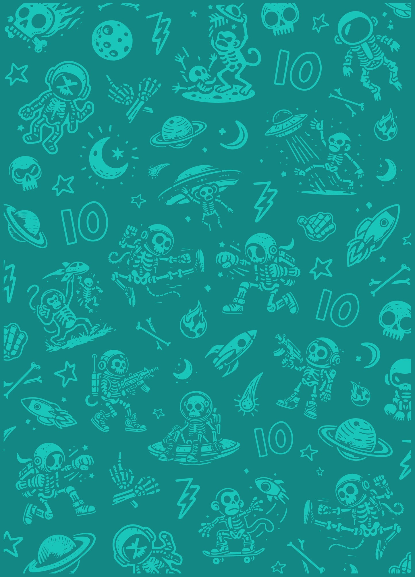 Dead Space (Teal) S/S Side Panel Rashguard