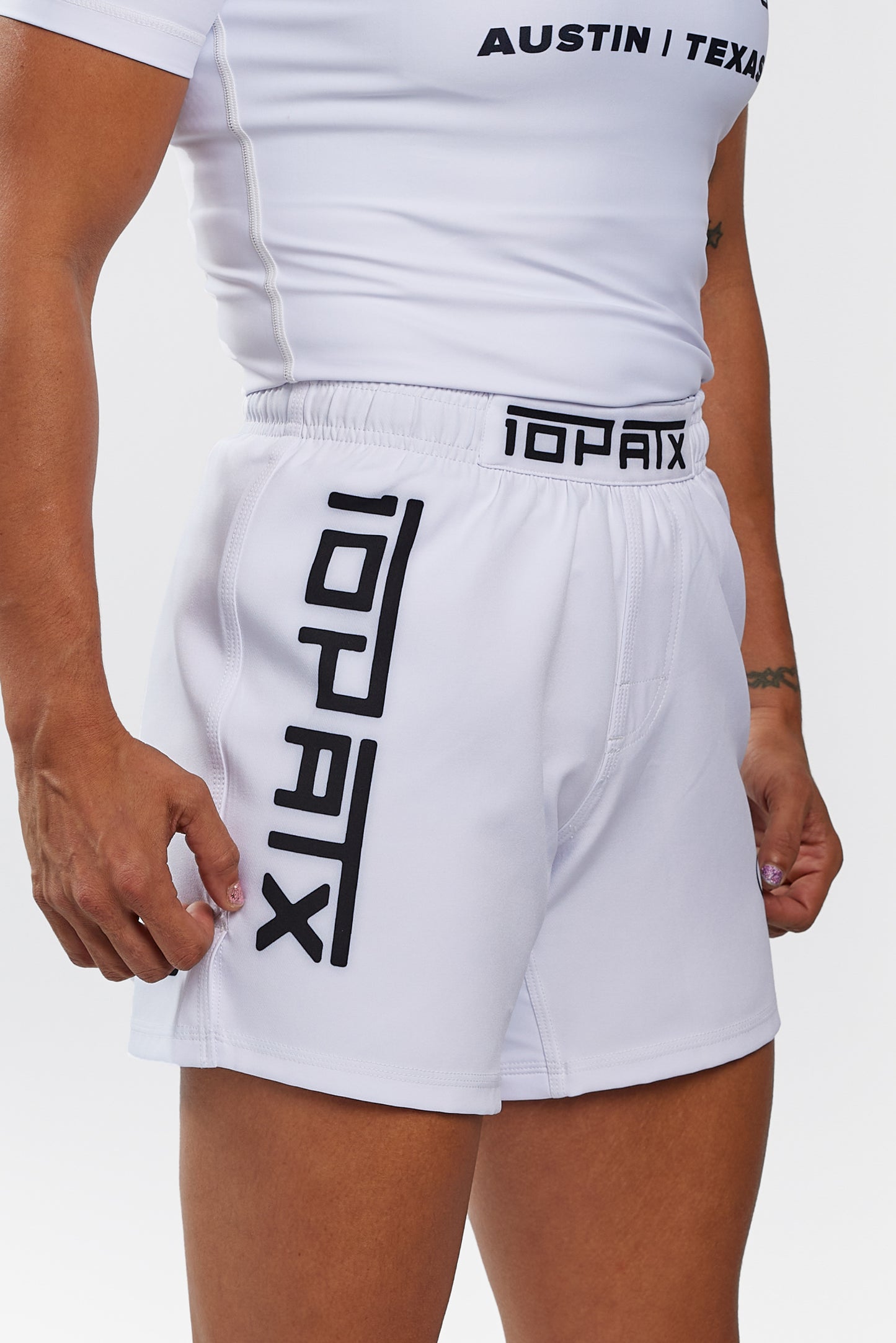 White Base Velcro-Free 6" Inseam Shorts