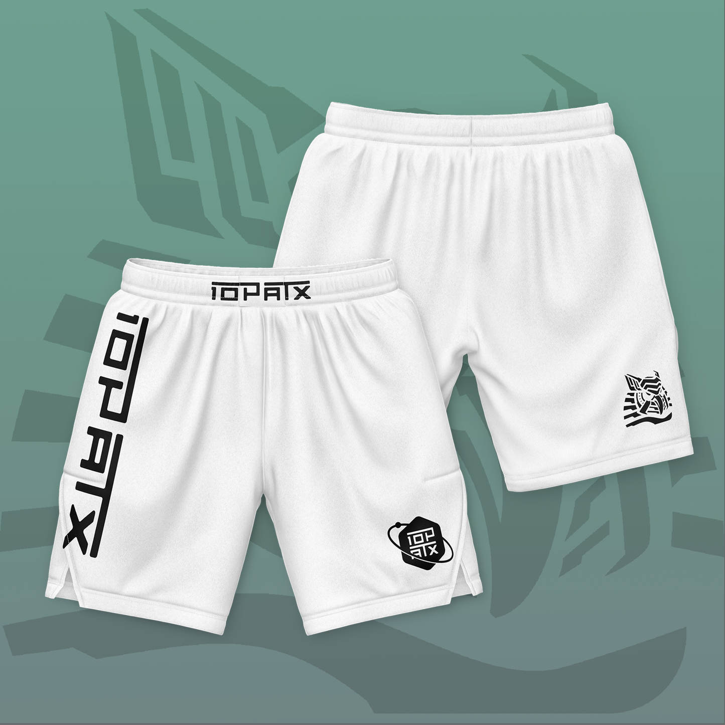 White Base Velcro-Free 6" Inseam Shorts