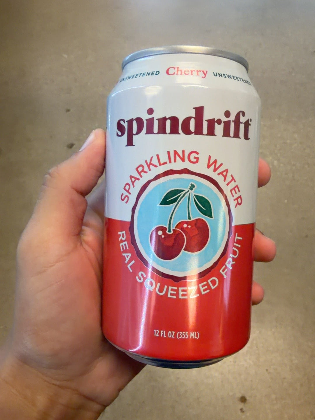 Spindrift Cherry Sparkling Water can