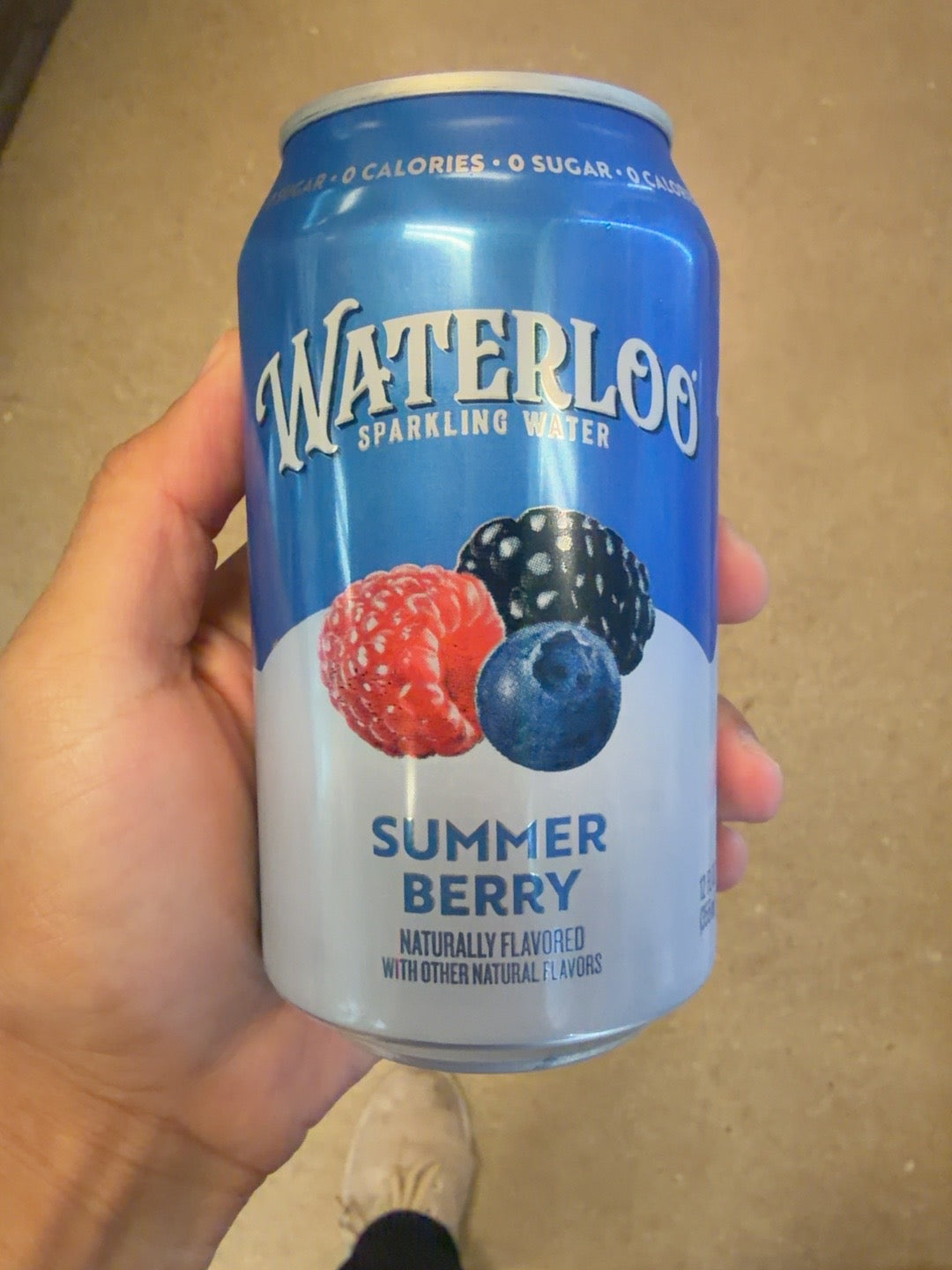 Waterloo Summer Berry Sparkling Water can
