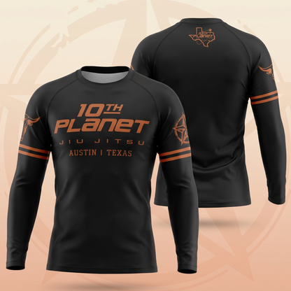 Longhorn L/S Rashguard (Black/Orange)