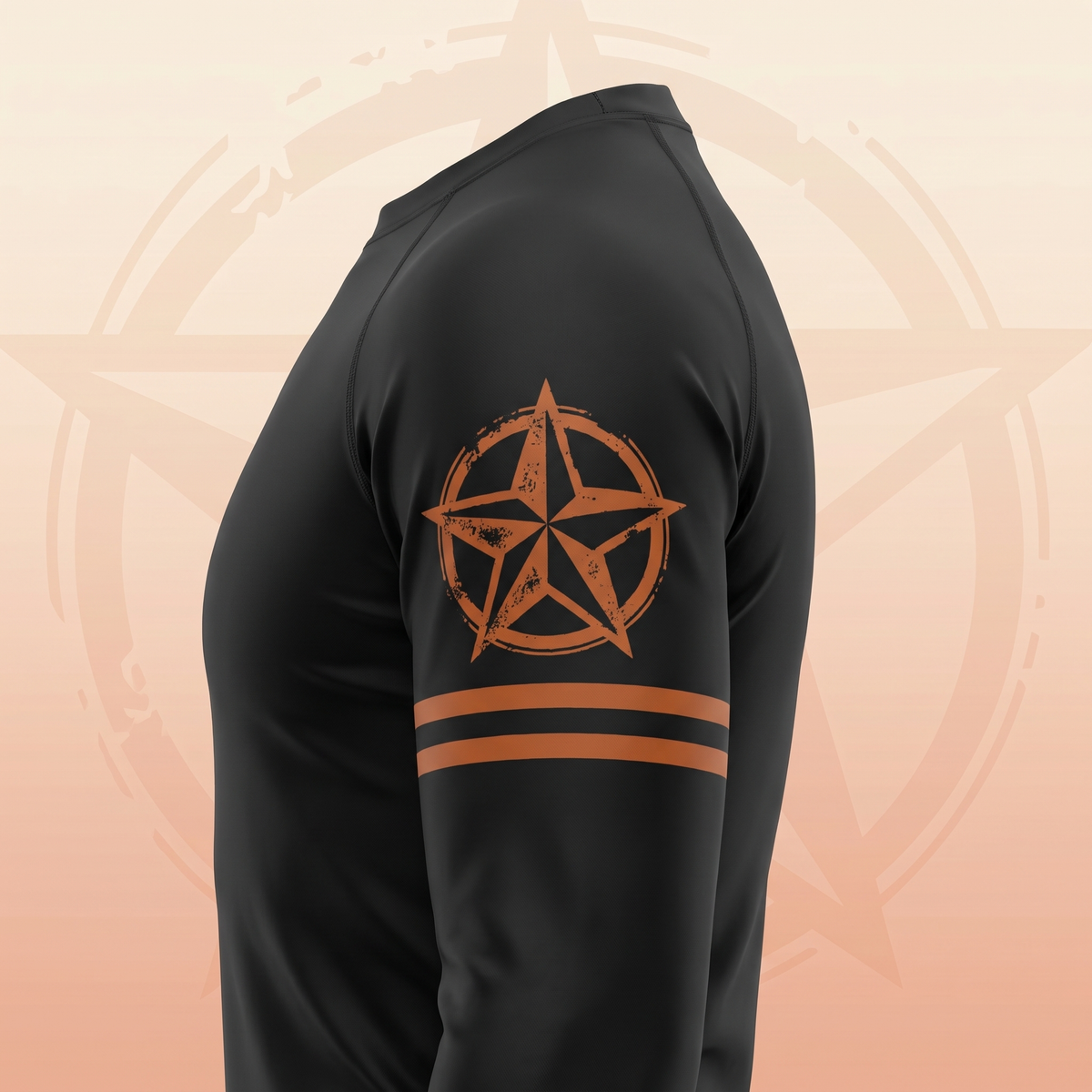 Longhorn L/S Rashguard (Black/Orange)