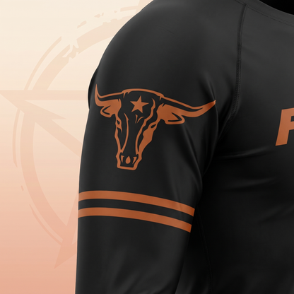 Longhorn L/S Rashguard (Black/Orange)