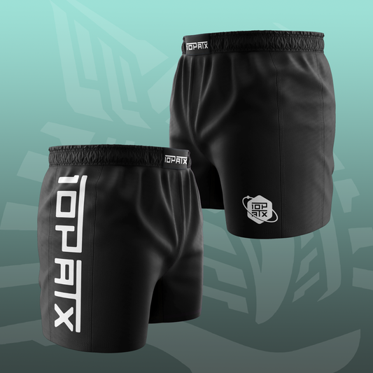 Black Base Velcro-Free Side Panel Shorts