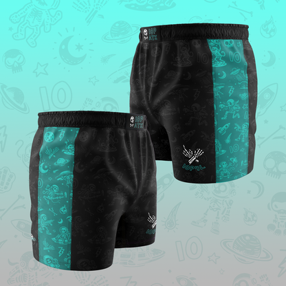 Dead Space (Teal) Velcro-Free Side Panel Shorts
