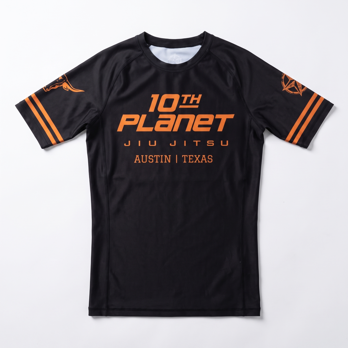 Longhorn S/S Rashguard (Black/Orange)