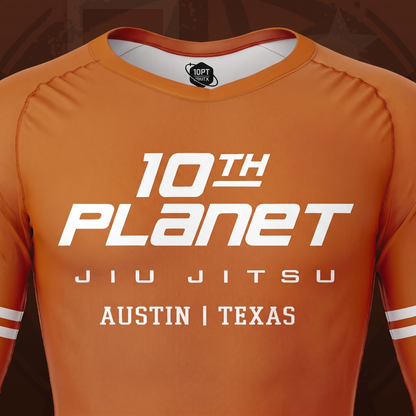 Longhorn L/S Rashguard (Orange) chest logo