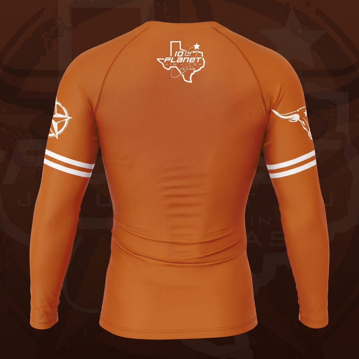 Longhorn L/S Rashguard (Orange) back