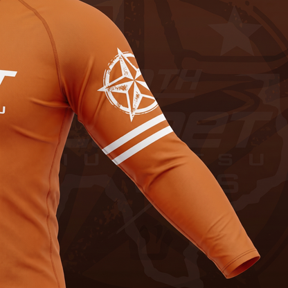 Longhorn L/S Rashguard (Orange) star sleeve