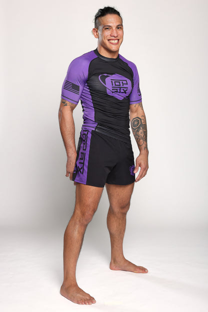 Orbit Ranked (Purple) Velcro-Free Side Panel Shorts