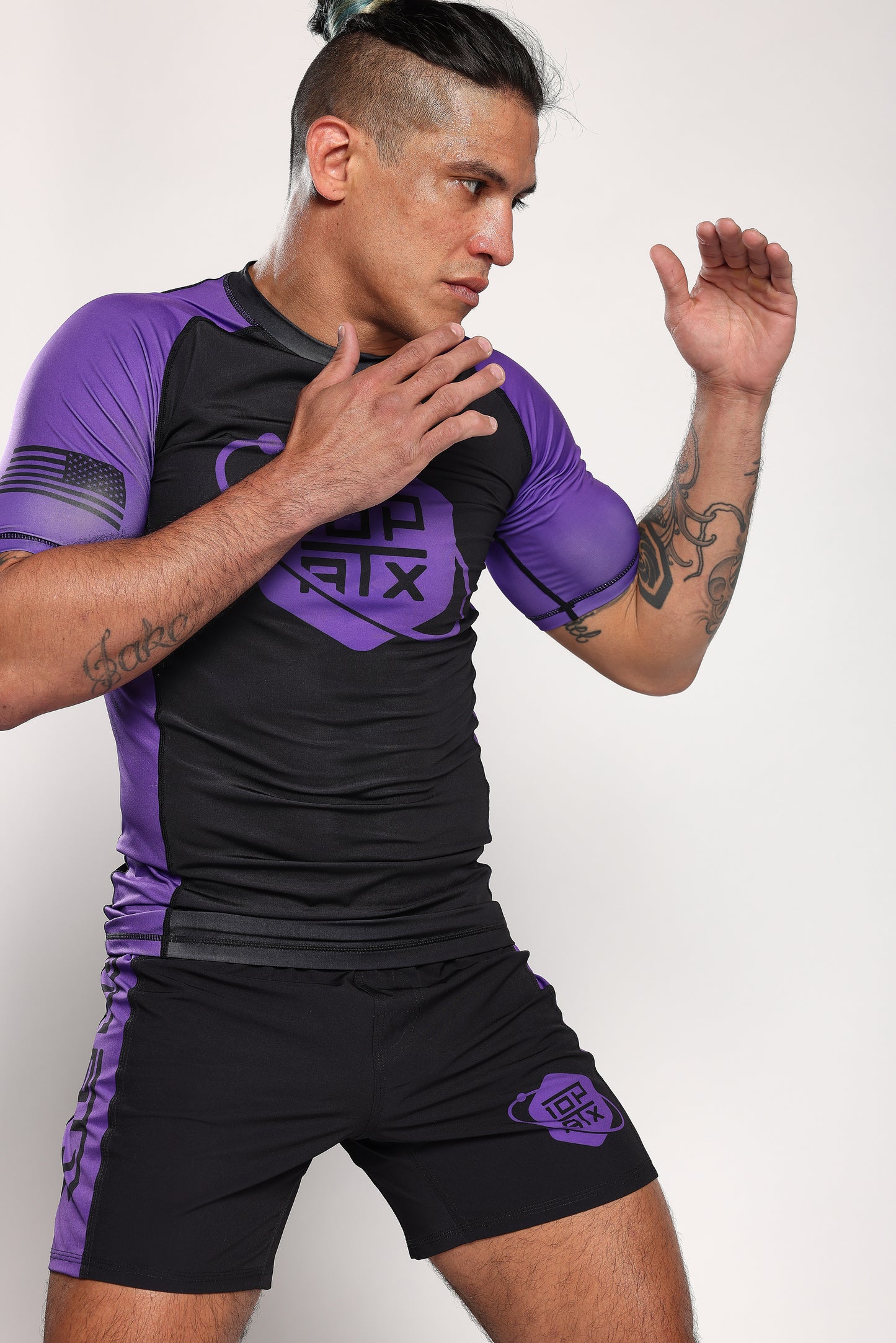 Orbit Ranked (Purple) Velcro-Free Side Panel Shorts