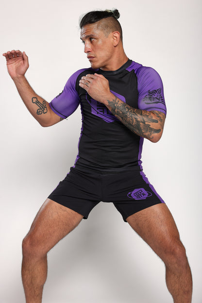 Orbit Ranked (Purple) Velcro-Free Side Panel Shorts